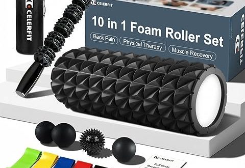 Krightlink 5-in-1 foam roller set with massage ball and resistance bands